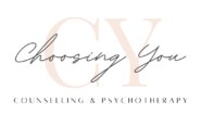 Choosing You Counselling and Psychotherapy logo is featured here in cursive writing. Contact us for your individual psychotherapy appointment. Trained Ottawa registered psychotherapists serving Ontario virtually, including GTA, Toronto, Barrie, Ottawa, Kingston, and more. EMDR and Somatic Experiencing certified, specialization with health care professionals.