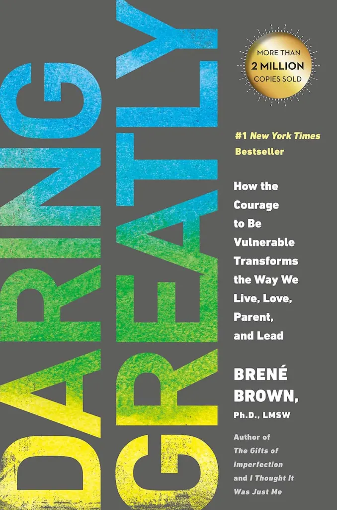 Grey book cover titles daring greatly by brene brown. Contact trauma informed, EMDR and Somatic Experiencing trained therapists today. Mental health support available online across Ontario.